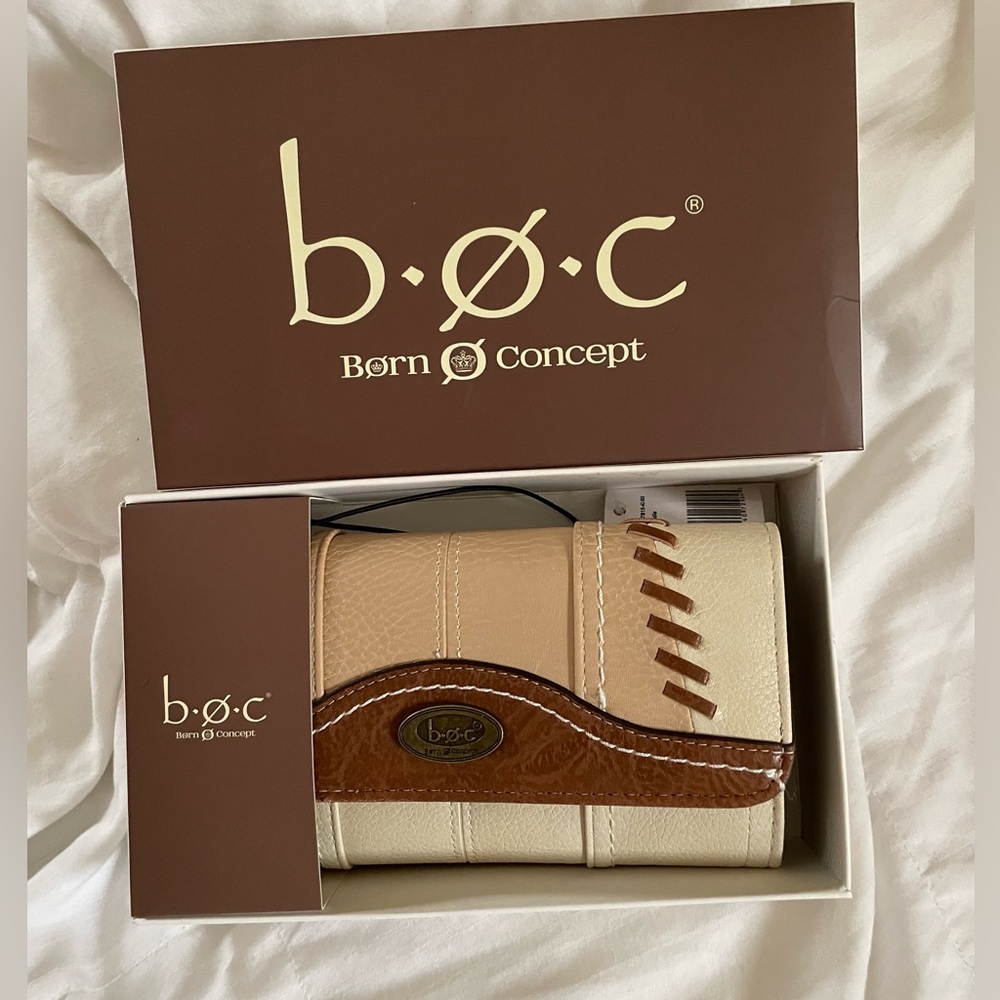 B.O.C (Born Concept) Tri Fold Wallet. NWT in box.
